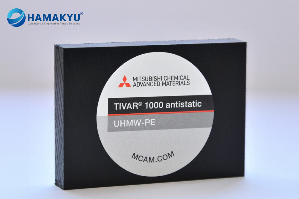 [132010457] TIVAR® 1000 antistatic UHMW-PE Black Plate, Size: 20x1220x3050mm, Origin: MCAM/Germany (Sheet, Standard Size, 20x1220x3050mm)